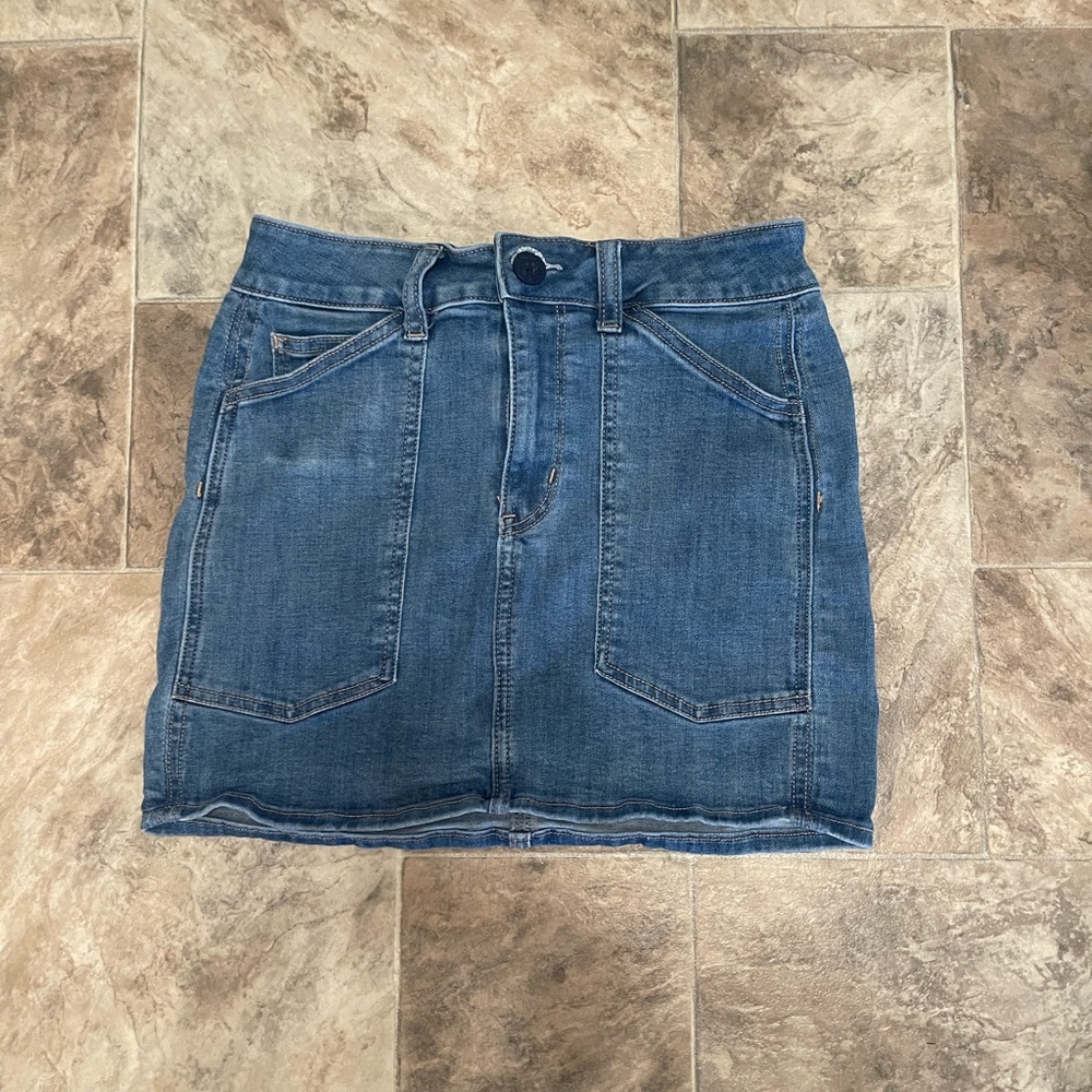 american eagle jean skirt